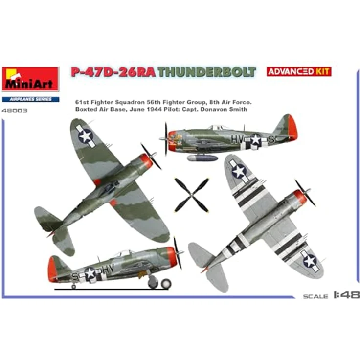 MiniArt 48003 1:48 US P-47D-26RA Thunderbolt, Modellbau Bausatz mit detaillierter Nachbildung und bebilderter Anleitung – Bild 4
