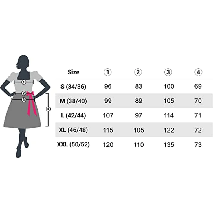 dressforfun Dirndl Frauenkostüm Midi-Dirndl Traunstein Modell 2, elegantes Tailliertes Dirndl mit feiner Schnürung und Strasssteinen, Beige und Silber – Bild 6