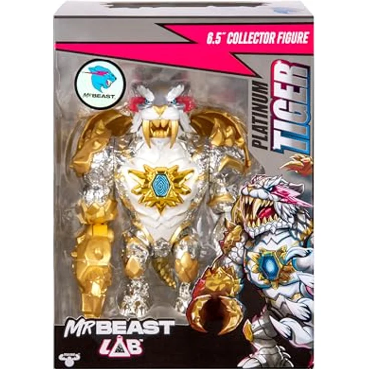 Moose Mr. Beast Figur Tiger, 16 cm Sammelfigur mit 13 beweglichen Gelenken, inklusive Premium-Präsentierbox – Bild 7