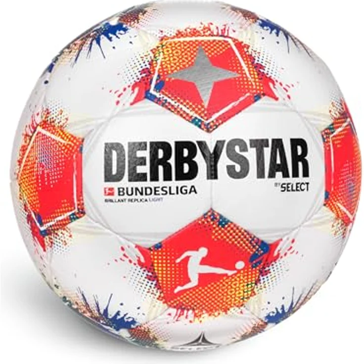 Derbystar Bundesliga Brillant Replica Light v25, Jugend-Freizeitball, Dual Bonded, reduziertes Gewicht ca. 350 g, SR-Blase – Bild 1