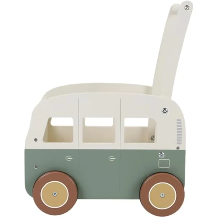 Little Dutch 7126 FSC Holz Laufwagen Camper Bus - Vintage, Spielzeugkiste & Laufunterstützung, fördert Motorik und Koordination, ab 12 Monate, Vintage-Look – Bild 2