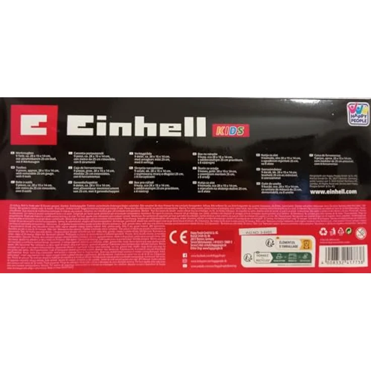 Happy People Einhell Kids Werkzeugbox, Spielwerkzeugkoffer mit Säge, Zange, Hammer und Schraubendreher – Bild 5