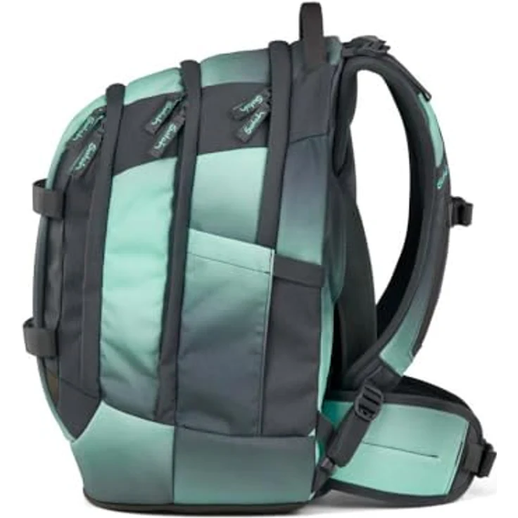 Satch pack Schulrucksack Set 2tlg. inkl. Schlamperbox, 30 Liter Volumen, Gradient Mint, 3D Soft-Mesh Rückensystem – Bild 3