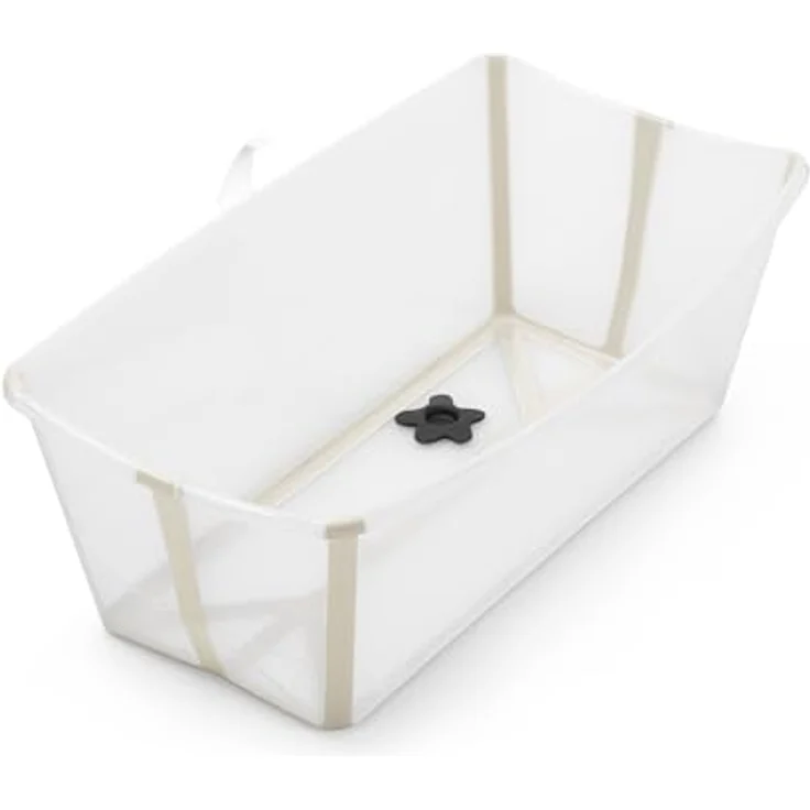 Stokke Flexi Bath, faltbare Babybadewanne in Sandy Beige, leicht & robust, ideal für Neugeborene und unterwegs – Bild 1