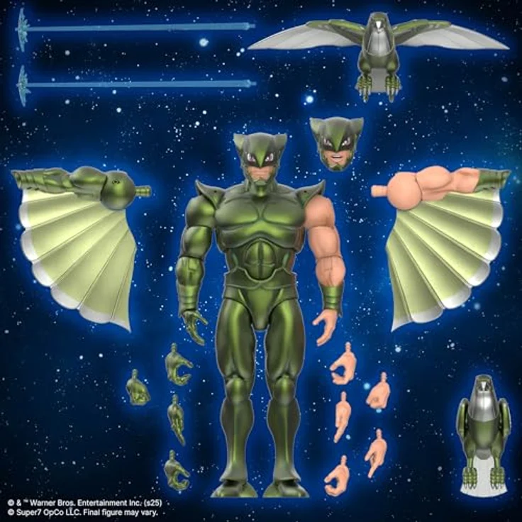 Super7 Silverhawks Flashback Figur, detailreiche Actionfigur in ansprechender Kartonverpackung mit Gelenken für flexible Posen – Bild 6