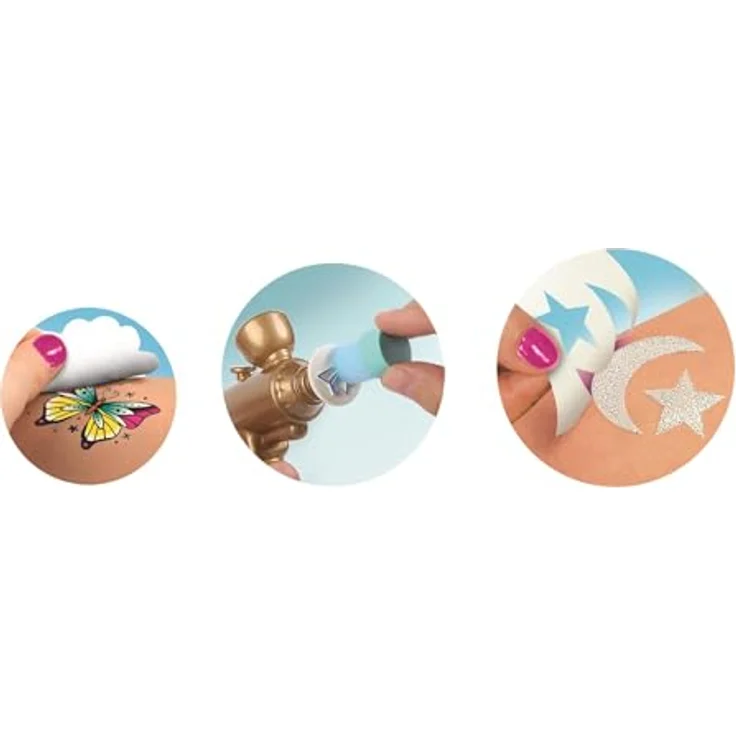 Clementoni® Kreativset Crazy Chick, Tattoo-Studio mit Körperstift, Schablonen und Tattoo-Buch, fördert Kreativität und Geschicklichkeit – Bild 8