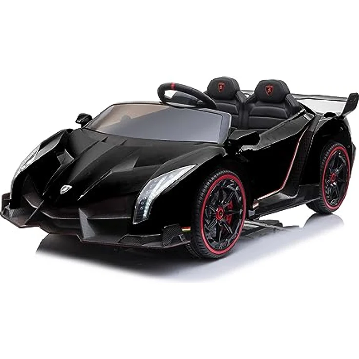OTTO Elektro-Kinderauto Elektro Auto "Lamborghini Veneno 615B" - lizenziert - mit Ledersitz, EVA Reifen, Allradantrieb, Lambo Türen - Schwarz oder Weiss – Bild 4