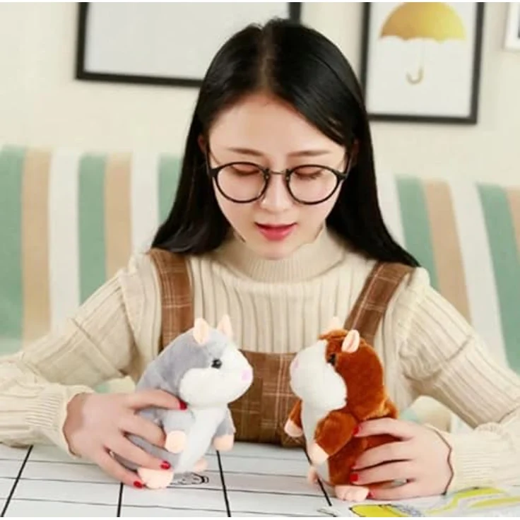 RETOO Sprechende Hamster Wiederholt Talking Plüschtier Elektronische, Lustige Kinder Stofftiere,Record Spielzeug Interaktives für Baby Kinder Kids, Early Learning, Geburtstagsgeschenk – Bild 4