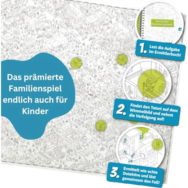 Edition Spielwiese MicroMacro Kids: Der verrückte Stadtpark, Familienspiel für 1–4 Spieler ab 6 Jahren, fördert Teamarbeit und Kreativität – Bild 2