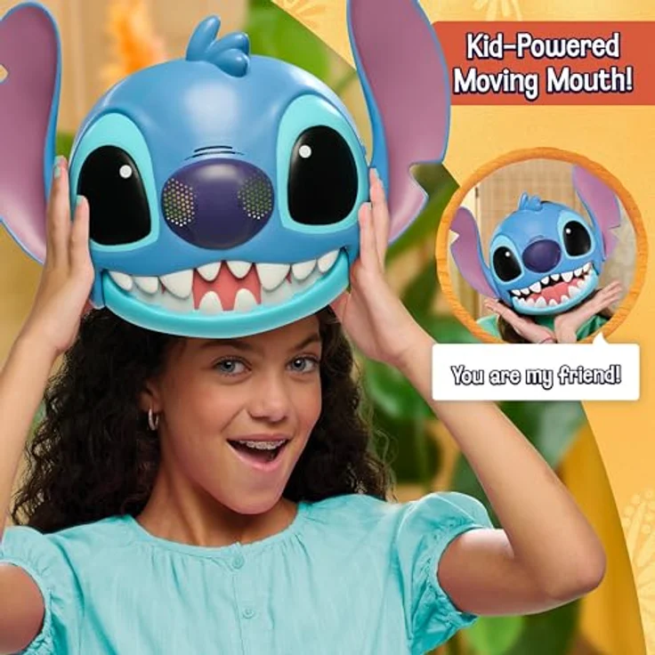 Just Play Disney Stitch Talking Mask, sprechende Maske mit 25+ Soundeffekten, verstellbare Bänder, Kinderkostüm ab 3 Jahren – Bild 3