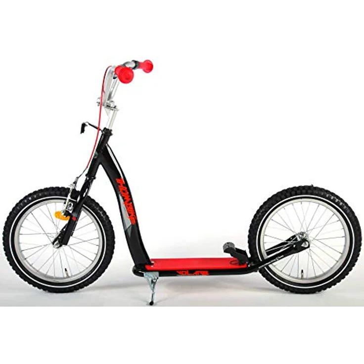 Volare Roller 16 Zoll Schwarz Rot - Breite 16" Reifen, kinderfreundliche Handbremse und cooles Design – Bild 7