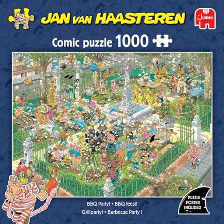 Jan van Haasteren BBQ Party!, 1000-teiliges Puzzle mit chaotischem Grill-Szenario und absurd witzigen Details – Bild 2