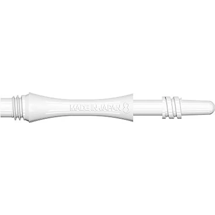 8 Flight Slim Weiße rotierende Schäfte gegossenes Flight System Kurz 19mm