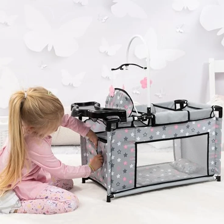 Bayer Puppenbett Multibett, mit Hochstuhl, Wickelablage und Mobile, vielseitig und praktisch – Bild 2