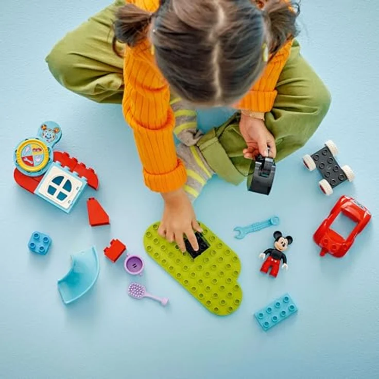 LEGO DUPLO 10454 Mickys Clubhaus und Auto, 27-teiliges Bauspielzeug für Kleinkinder ab 2 Jahren, mit Rutsche und Supercomputer – Bild 4