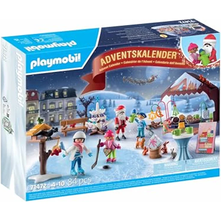 PLAYMOBIL 71472 Adventskalender: Ausflug auf den Weihnachtsmarkt, 24 Überraschungen, Mehrfarbig – Bild 2