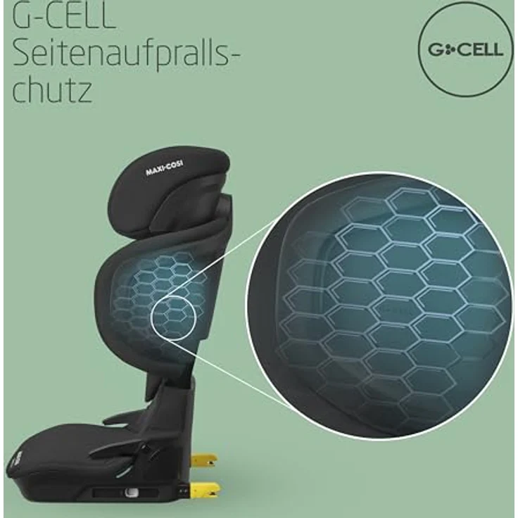 Maxi-Cosi Tanza i-Size, Kindersitz mit G-CELL-Schutz, 10 Kopfstützenpositionen, faltbar, gepolstert, für Kinder 100-150 cm – Bild 4