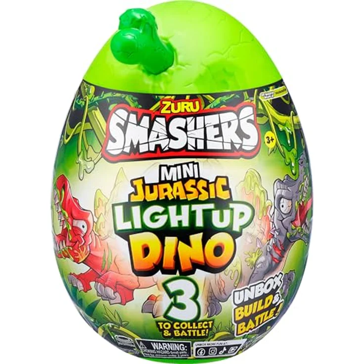 ZURU Smashers - Jurassic Light Up Dino Ei Mini Serie 1, Sammelfigur mit leuchtenden Dino-Überraschungen, sortierter Artikel – Bild 3