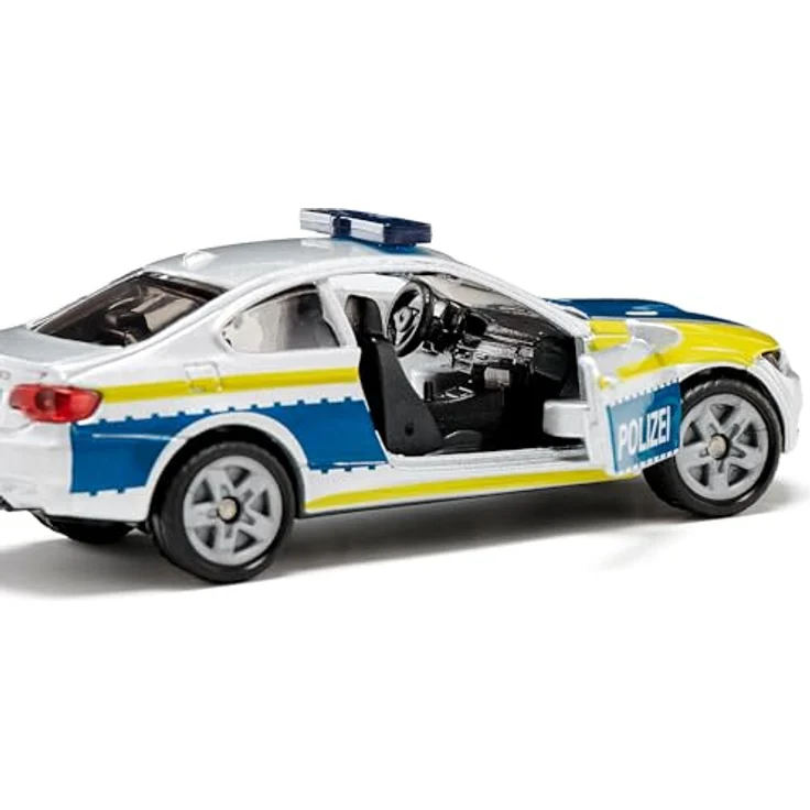 Siku 1532, BMW M3 Coupé Polizei, Spielzeugauto mit öffnenden Türen, Metall/Kunststoff, Silber – Bild 3