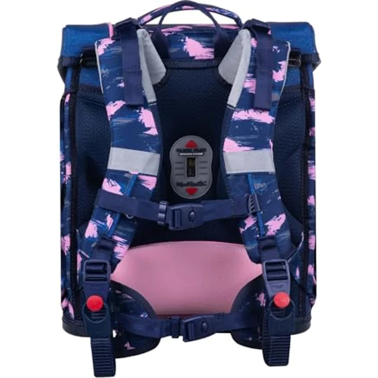 McNeill Schulranzen-Set PERFECTO, Denim, 5-teilig, ergonomisch, ClickFlex-Rückensystem, Reflektoren – Bild 5