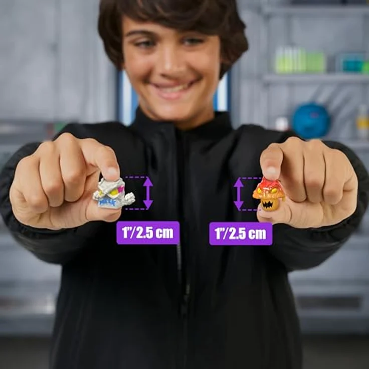 MRBEAST LAB MrBeast Lab Swarms Series 3, Hyper Fusion Series, 14 Pack Sammelfiguren, inklusive 1 Sonderedition und 1 ultraseltenem Monster, 14 Sticker und 4 Fusions-Kappen - Steel Slushee – Bild 3