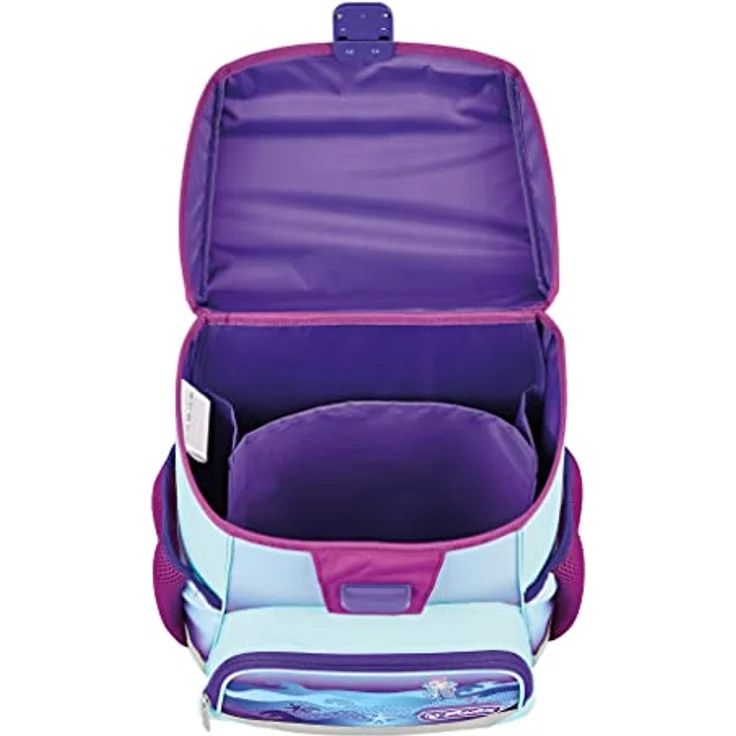 Herlitz Loop Plus Ocean in Heaven Schulranzen, lila/hellblau, inkl. 16 tlg. Schüleretui, Faulenzer-Mäppchen, Sportbeutel – Bild 7