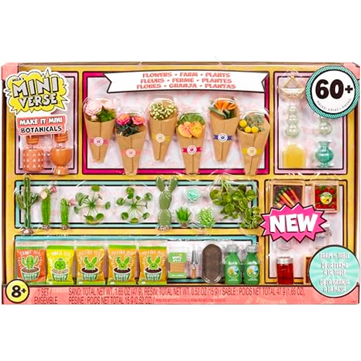 MGA ENTERTAINMENT Kreativset MGA's Miniverse - Make It Mini Botanicals, Multipack mit über 60 Teilen zum Bauen und Gestalten von Pflanzen, Blumen, Obst und Gemüse – Bild 1