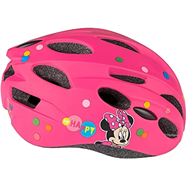 Seven Polska Unisex Jugend Minnie Mouse Fahrradhelm, Mehrfarbig, Einheitsgröße - Original Lizenzware Disney, verstellbar & belüftet, ca. 52-56cm, nur 210g – Bild 2