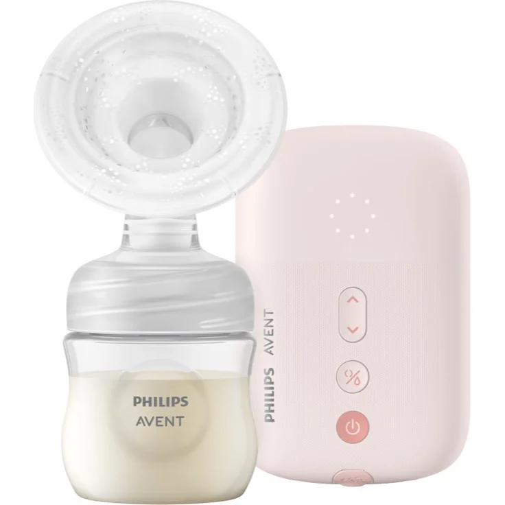 Philips Avent SCF395/31, Elektrische Milchpumpe mit effektivem Abpumpen und intuitiver Anwendung, inklusive Flasche und Schnuller