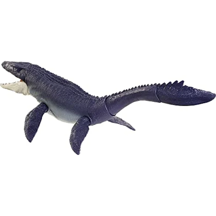 Jurassic World HNJ57 - Dominion Mosasaurus Dinosaurier Action-Figur, 70 cm groß mit beweglichen Gelenken, physisches & digitales Spiel, Dinosaurier Spielzeug für Kinder ab 4 Jahren - Preisvergleich – Bild 5