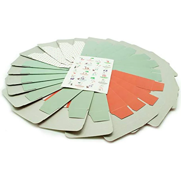Pajoma Adventskalender zum Befllen Box 24 Adventsboxen inklusive 24 Sticker – Bild 3