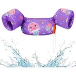 HeySplash Kinder Schwimmflügel, Cartoon Design Schwimmhilfe 2-6 Jahre Kinder Schwimmreifen Sicher Kein Aufblasen Schwimmgürtel mit Sicherheitsverschluss für Jungen Mädchen Schwimmtrainer, Lila