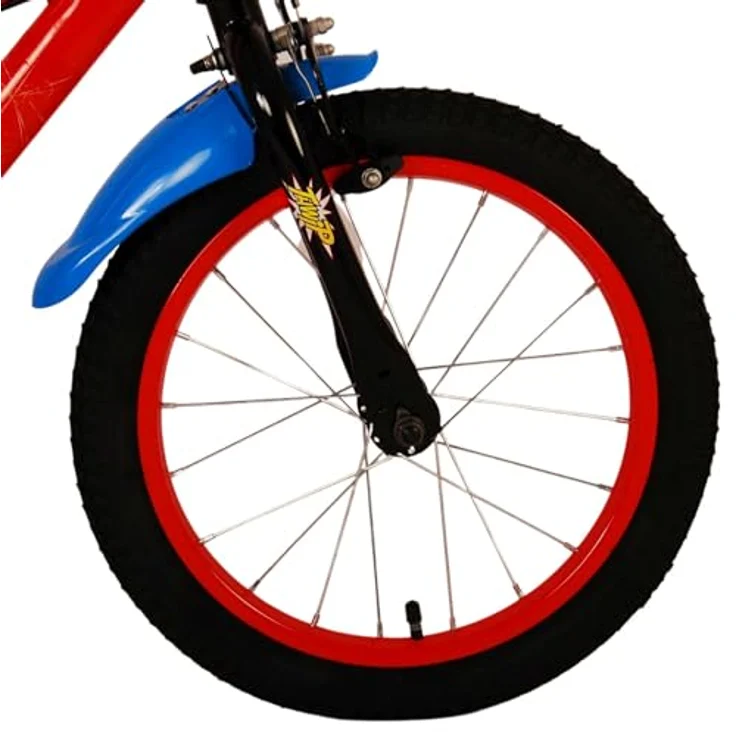 Volare Kinderfahrrad Ultimate Spider-Man Jungen 16 Zoll Kinderrad in Blau/Rot, Luftbereifung und höhenverstellbar – Bild 4