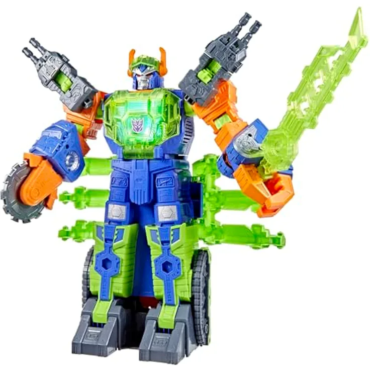 Transformers CYBERWORLD Scorponok Strike, 35 cm große Roboter-Figur verwandelt sich in 50 cm großes Skorpion-Spielset mit Lichtern, Geräuschen und interaktiven Kampf-Funktionen