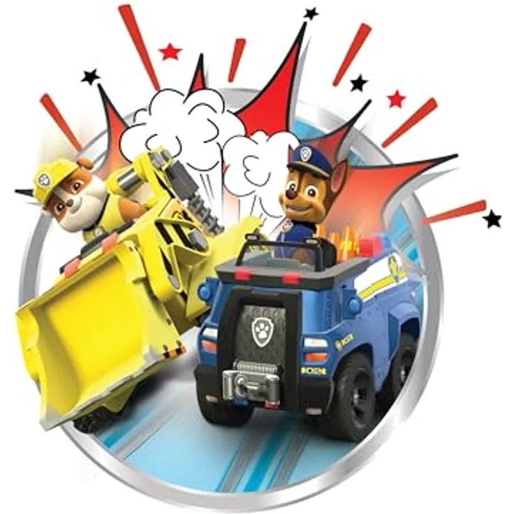 Carrera First PAW Patrol, On The Double – Spielbahn mit Chase & Rubble, Flip-Elemente und kinderfreundliche Handregler für Kinder ab 3 Jahren, batteriebetrieben – Bild 3