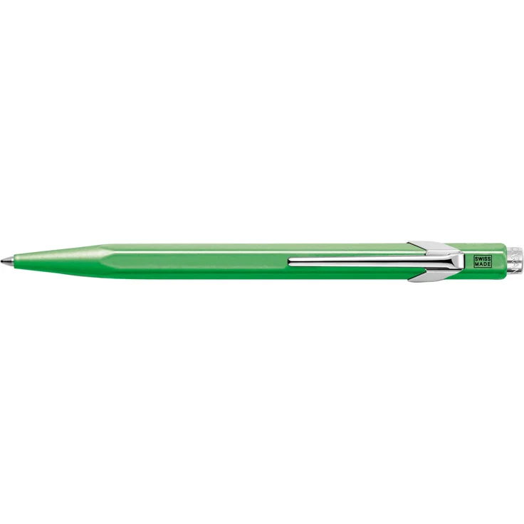 Caran d'Ache 849 Fluo Kugelschreiber im Etui, modernes Design in intensivem Grün, langlebig und komfortabel