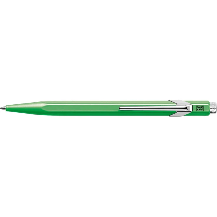 Caran d'Ache 849 Fluo Kugelschreiber im Etui, modernes Design in intensivem Grün, langlebig und komfortabel