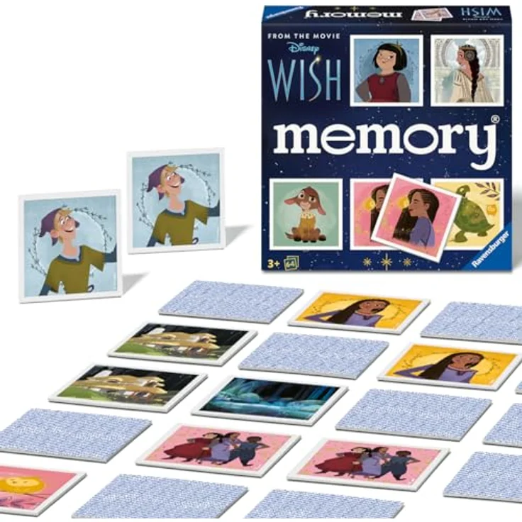 Ravensburger memory Disney Wish, Gedächtnisspiel für Kinder ab 3 Jahren, 20 Minuten Spielzeit – Bild 1