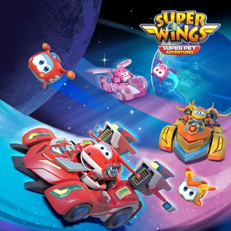 Super Wings Spinning Jerome & Fahrzeug, 2-in-1 Spielzeug mit Pop Out Funktion, geeignet für 3-8 Jahre alt, langlebig und sicherheitsgeprüft – Bild 5