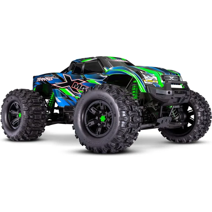 Traxxas RC-Monstertruck Traxxas RC X-Maxx 4x4 Monstertruck Belted 1/7 RTR Grün, Gigant mit neuen verstärkten Reifen