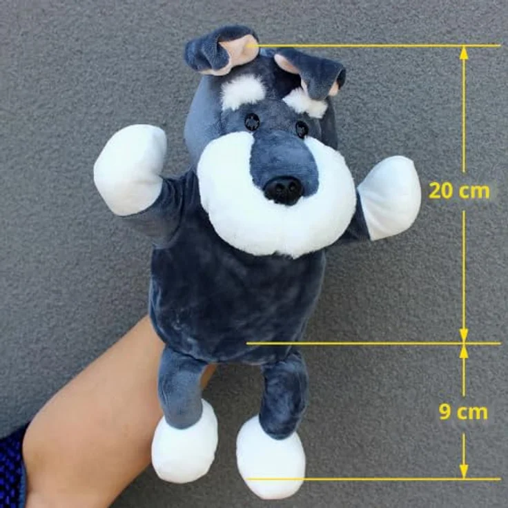 LOMTRATS Tier-Handpuppen Set, Wolf, Tiger, Löwe, Affe, 30 cm, aus PP-Baumwolle, ideal für Geschichtenerzählen und Unterricht – Bild 2