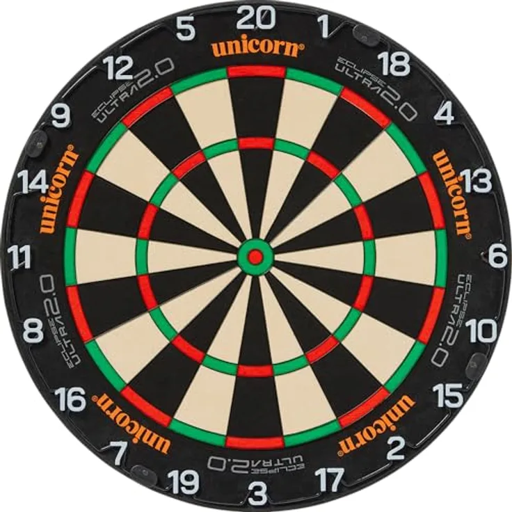Unicorn Eclipse Ultra 2.0, Dartscheibe mit Abyss Printed Seamless Playing Surface, Black Venom Spider und Unilock Levelling System, 18 Zoll