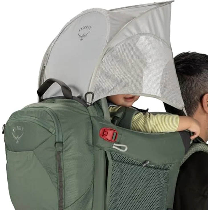 Osprey Poco Child Carrier, Babytrage für Outdoor-Aktivitäten, 24 Liter Stauraum, grün – Bild 4