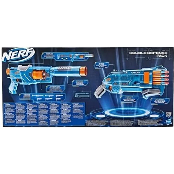 Hasbro Double Defense Pack, Blaster Set mit 2 Nerf Elite 2.0 Blastern und 40 Darts – Bild 2