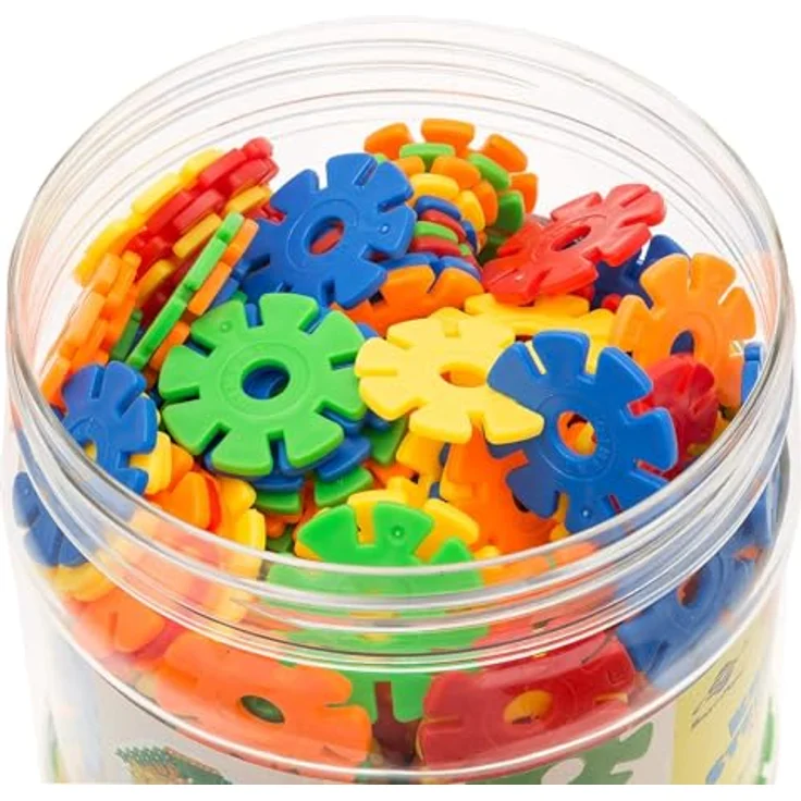 Smart Planet 400 Steckblumen in Dose - Schneeflocken zum Stecken 3,3 cm - Kinder Spielzeug - Lernspielzeug - Steckbausteine Stecksteine ab 3 Jahren – Bild 5