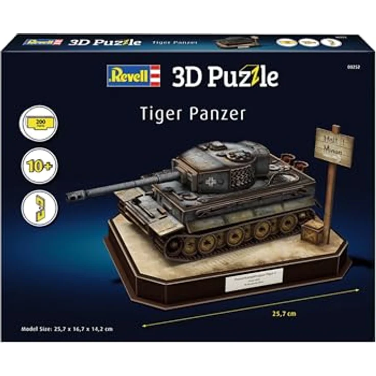 Revell Deutscher Panzer 'Tiger I, 3D-Puzzle mit 200 Teilen, detailreich und authentisch – Bild 2