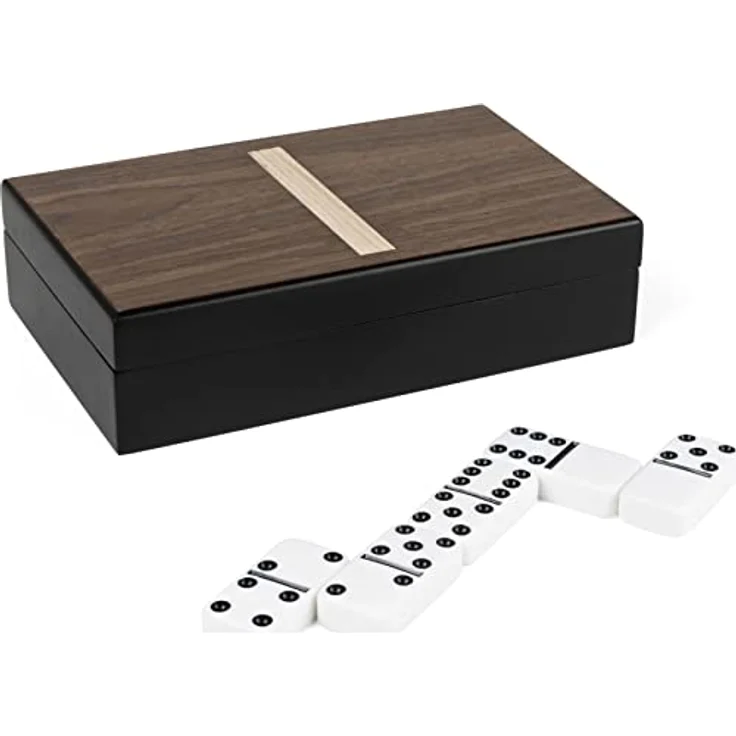 Deluxe Domino - Spieleklassiker mit hochwertiger Ausstattung (Doppel-6-Version, 28 Spielsteine), für 2-4 Spieler ab 6 Jahren – Bild 5