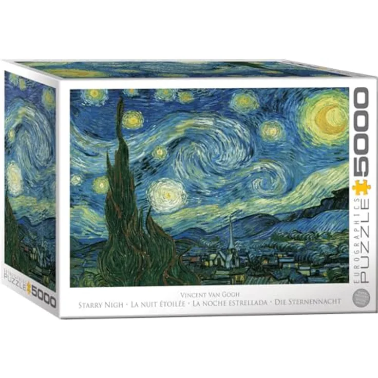 EuroGraphics Sternennacht von Van Gogh, Puzzle mit hochwertigen Blueboard-Puzzleteilen aus recyceltem Karton, 1000 Teile