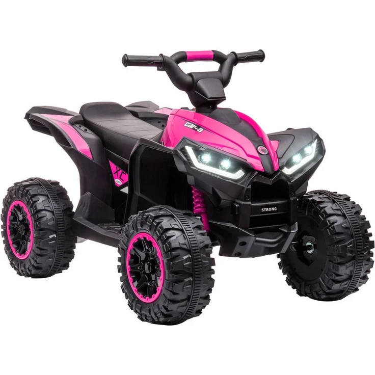 HOMCOM Elektro-Kinderquad mit USB-Anschluss, Kindermotorrad mit MP3-Musikplayer, Belastbarkeit 25 kg, für Kinder 3-5 Jahre, Rosa – Bild 1