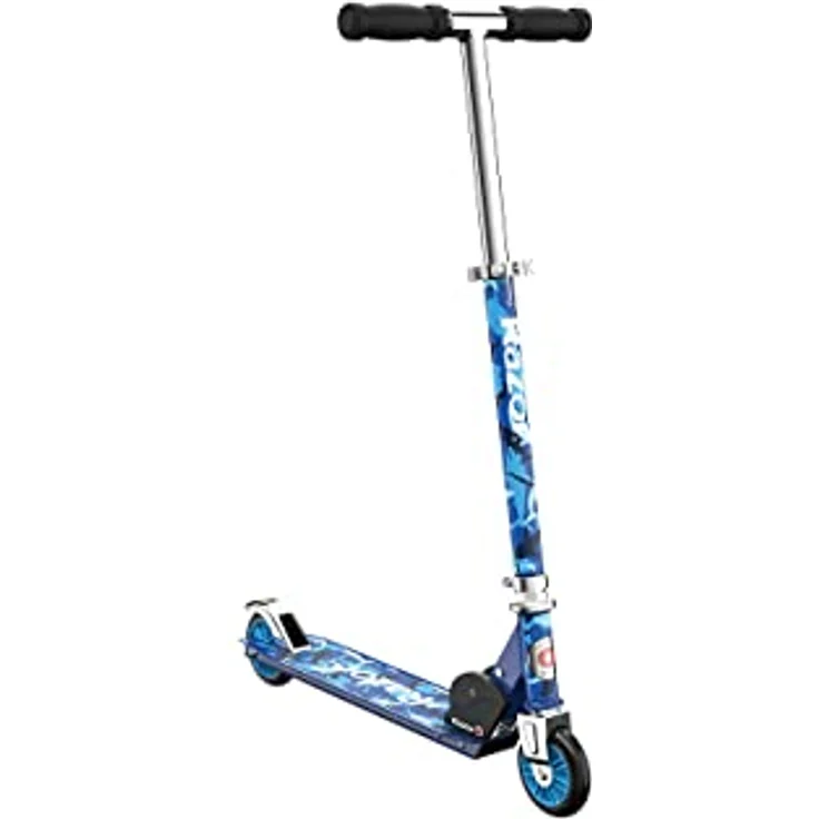 Razor A Kick Scooter, Blau, Shark Camo Sonderedition - Leichtes Design, höhenverstellbarer Lenker, Hinterradbremse – Bild 1